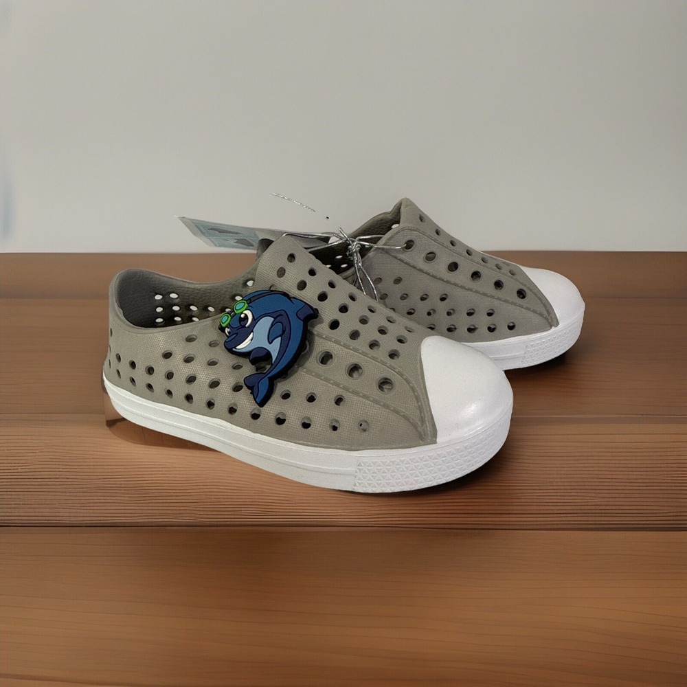 Kids Slip On Lightweight Breathable Waterproof Shoes Gray Size‎ 6
